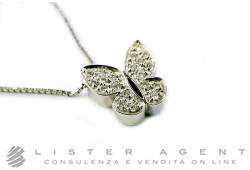 SALVINI collana Collezione Segni Farfalla in oro bianco 18kt e diamanti ct 0,16 H Ref. 20029549. NUOVA!