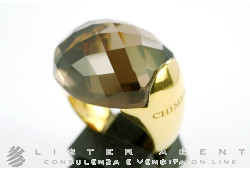 CHIMENTO anello in oro giallo 18Kt con quarzo fumé Mis 13 Ref. 1A01156WW1140. NUOVO!