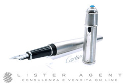 CARTIER penna stilografica Diabolo in acciaio satinato Ref. ST180026. NUOVA!