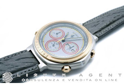 FERRARI orologio Cronografo Day-Date in acciaio bicolore Grigio Ref. F6604483. NUOVO!