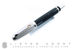 MONTBLANC penna roller Bohéme in resina nera e metallo con quarzo ctirino Ref. 101997. NUOVA!