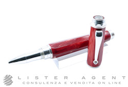 MONTEGRAPPA penna roller Emblema in resina rossa e argento 925 Ref. ISEBTRCR. NUOVA!