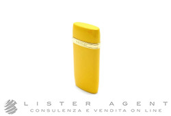 YVES SAINT LAURENT accendino in mini Louisiane in lacca gialla e acciaio placcato oro giallo Ref. T3130441. NUOVO!
