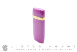 YVES SAINT LAURENT accendino in mini Louisiane in lacca rosa e acciaio placcato oro giallo Ref. T3130439. NUOVO!