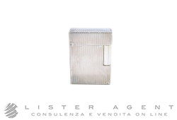 S.T.DUPONT accendino mini in acciaio con decoro Godron verticale Ref. 0013110. NUOVO!