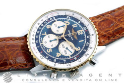 BREITLING Navitimer 92 Cronografo Automatico in acciaio e oro giallo 18Kt Blu AUT Ref. D30021-2945. NUOVO!