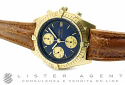 BREITLING Chronomat Cronografo Automatico in oro giallo 18Kt Blu AUT. Ref. 81950-1583. NUOVO!