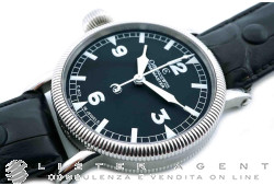 CHRONOSWISS Timemaster Mancino in acciaio Carica Manuale Nero Ref. CH6233. NUOVO!