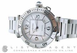 CARTIER Pasha Seatimer Automatico in acciaio Argenté AUT Ref. W31080M7. NUOVO!