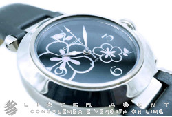 CARTIER Pasha C Automatico in acciaio Nero con decoro Floreale AUT Ref. W3109699. NUOVO!