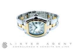 CARTIER Roadster Lady in acciaio e oro giallo 18Kt Argenté Ref. W62026Y4. NUOVO!