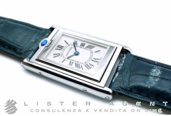 CARTIER Tank Basculante in acciaio Grigio Ref. W1011258 2405. NUOVO!