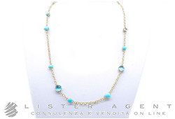  POMELLATO collana Capri in oro rosa 18Kt con Turchese e cristallo di rocca Ref. CA705WO7JTU. NUOVA!