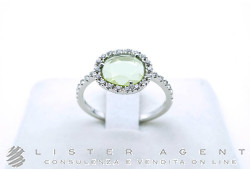 POMELLATO anello Colpo di Fulmine in oro bianco 18Kt con diamanti e peridoto Mis 13 Ref. AB106R/3910E. NUOVO!