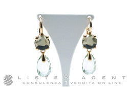 POMELLATO orecchini Narciso in oro rosa 18Kt e prasiolite Ref. O.A802/07/PA. NUOVI!
