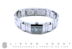 DUNHILL orologio mini Facet quarzo in acciaio Nero Ref. DQ1996AZ. NUOVO!