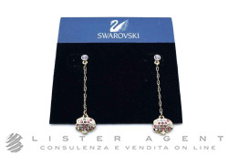 SWAROVSKI orecchini Albero in metallo placcato oro giallo con smalto e Swarovski Ref. 973785. NUOVI!