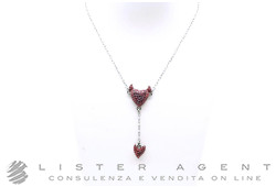 SWAROVSKI collana in metallo brunito con cristalli di Swarovski rossi Ref. 97523. NUOVA!