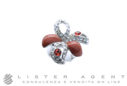 SWAROVSKI anello in metallo e cristalli bianchi e colorati con smalto Misura 10 Ref. 699962. NUOVO!