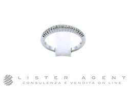 CR GIOIELLI anello Veretta in oro bianco 18Kt con diamanti ct 0.25. NUOVO!