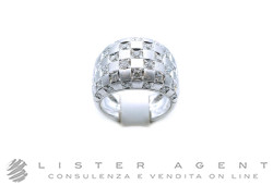 DAMIANI anello Pavè in oro bianco 18Kt satinato con diamanti ct 1.01 H IF Misura 16 Ref. 2000142. NUOVO!