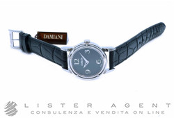 DAMIANI orologio D-Side co-designed by Damiani and Brad Pitt in acciaio e diamanti ct 0.05 Nero Ref 30001812. NUOVO!