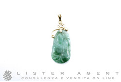 CIONDOLO in oro 14Kt e giada verde. USATO!