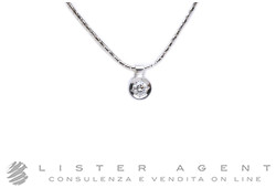 COLLANA in oro bianco 18Kt con diamante ct 0,06 H VVS2. RIGENERATA!