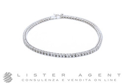 BRACCIALE modello Tennis in oro bianco 18Kt con zirconi. RIGENERATO!