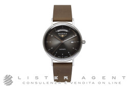 IRON ANNIE Bauhaus automatico Day-Date in acciaio Antracite AUT Ref. 2162-2. NUOVO!