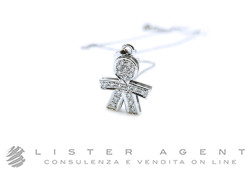 COLLANA Bimbo in oro bianco 18Kt con diamanti ct 0.15 G IF. NUOVA!