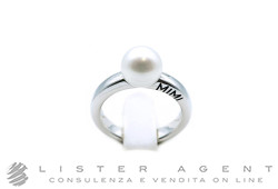 MIMI' anello grande Elastica in argento 925 con perla coltivata mm 8-9 Misura 16 Ref. ALM416XB1. NUOVO!