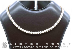 MIMI' collana Elastica con perle Freshwater rosa mm 4.45 e chiusura in argento 925 Ref. C023X02. NUOVA!