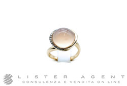 MIMI' anello Abbracci in oro rosa 18Kt con corniola rosa e diamanti ct 0.055 Misura 13 Ref. A22VARCR12. NUOVO!