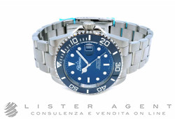 PERSEO orologio Subacquatic Professional automatico in acciaio con ghiera in ceramica Blu AUT Ref. 2111A.02. NUOVO!