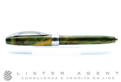 VISCONTI FIRENZE penna stilografica quadro Vincent's Chair collezione Van Gogh in resina e ottone placcato palladio. NUOVA!