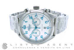 PERSEO orologio Cronografo in acciaio Grigiochiaro Ref. 6728. NUOVO!