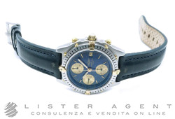 BREITLING orologio Chronomat automatico in acciaio e oro giallo 18Kt Blu AUT Ref. B13047. USATO!