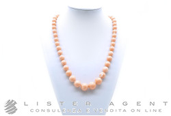 COLLANA in corallo rosa Giapponese da mm 18.50 a mm 10.00. NUOVA!