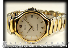 ZENITH Academy bianco in acciaio bicolore Ref. 4596003226. NUOVO!