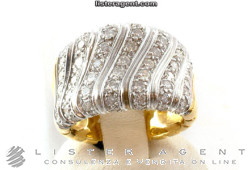 Anello fascione oro giallo e bianco 18 Kt. diamanti ct. 1,45. NUOVO!