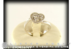 SALVINI anello Cuore in oro bianco 18Kt con diamanti ct 0,34 H Ref. 20035048. NUOVO!