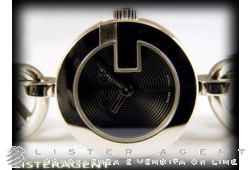 GUCCI Mod. 107L solo tempo acciaio Nero Ref. YA107503. NUOVO!