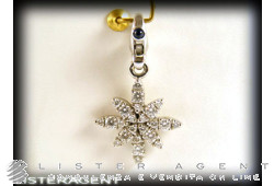 PASQUALE BRUNI ciondolo Fiocco di Neve in oro bianco 18Kt e diamanti ct 0,74. NUOVO!