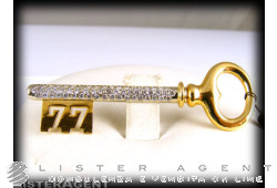 GIO' CAROLI spilla Chiave in oro giallo e bianco 18Kt e diamanti ct 1,62 Limited Edition. NUOVO!