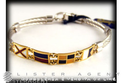 GIOVEPLUVIO Bracciale in oro 18kt e smalti a fuoco Ref. B550. NUOVO!