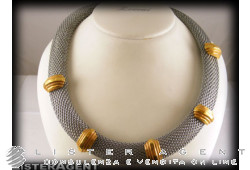 Collana acciaio e oro 18kt. NUOVO!