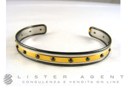 Bracciale rigido in acciaio e oro 18kt. NUOVO!