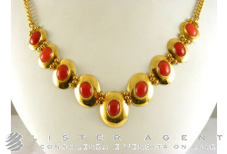 Collana in oro 18kt e coralli