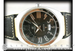 MONTRES DE LUXE Boxer Alluminium solo tempo Nero. NUOVO!